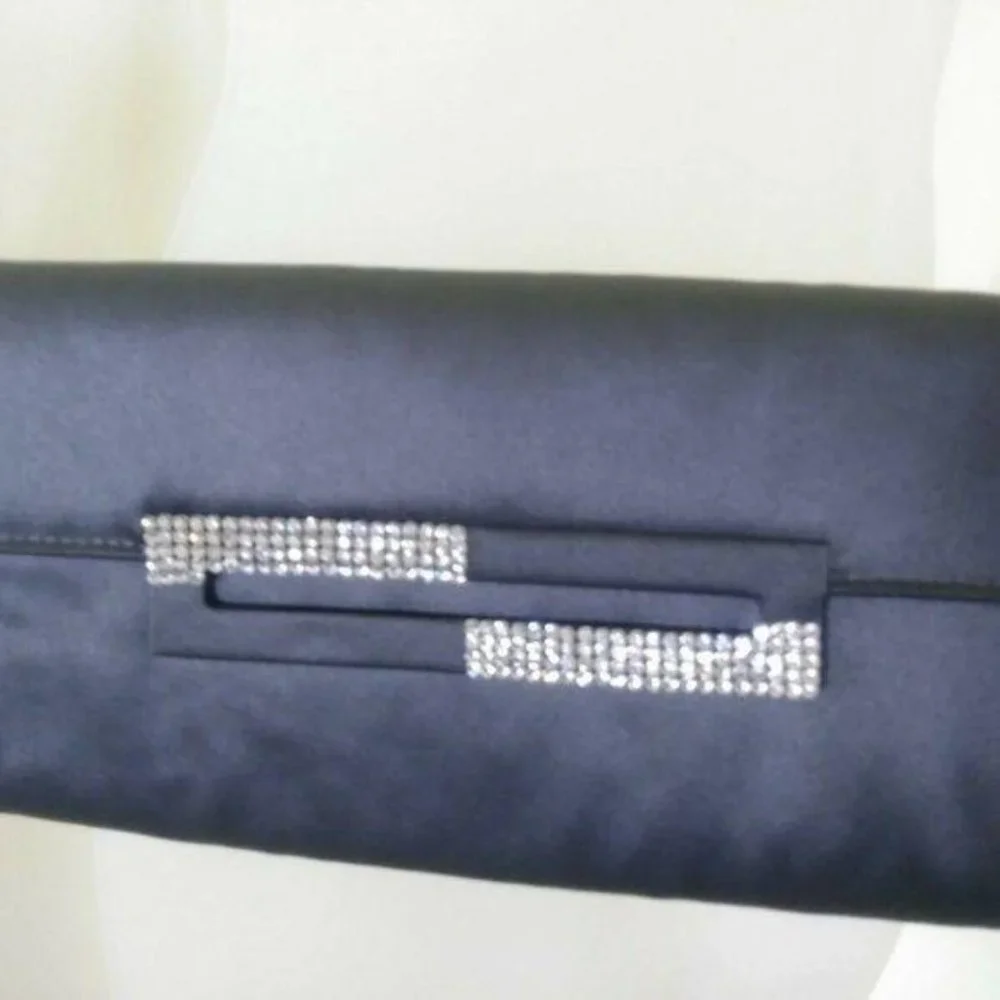 Satin Clutch Crossbody Gray‎ Crystal Bloomingdales